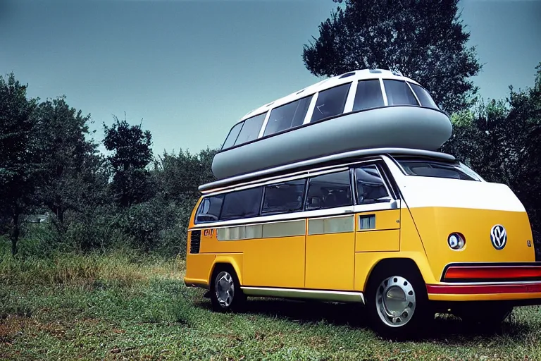 Image similar to designed by giorgetto giugiaro futuristic concept vw safari bus ( bronco ), ektachrome photograph, volumetric lighting, f 8 aperture, cinematic eastman 5 3 8 4 film