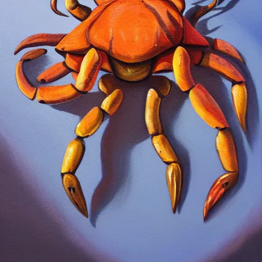 Image similar to elephant - crab creature, oil painting, deviantart