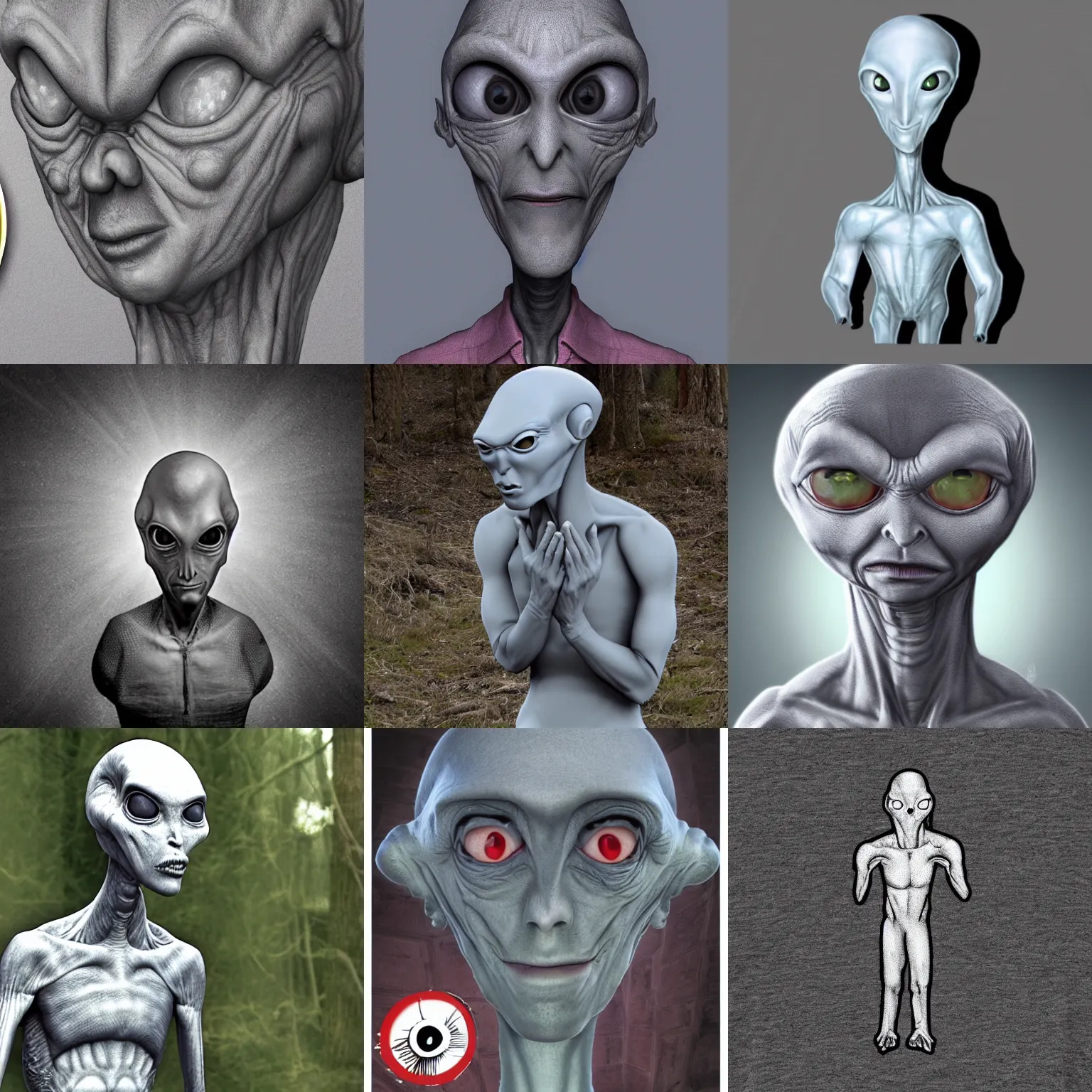 Prompt: grey alien