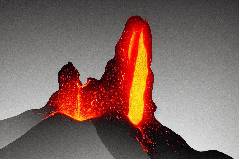 Prompt: a statue of volcano in front of a checkerboard background, high definition, digital art