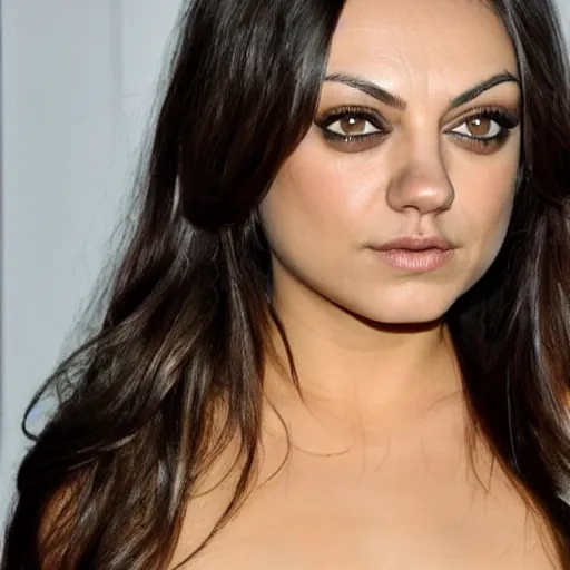 Prompt: mila kunis, head and shoulders portrait, extremely detailed masterpiece, one single continues line.