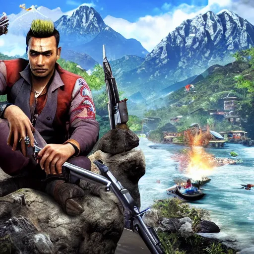 Prompt: far cry 4 shangri la