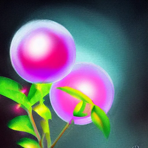 Image similar to bubble flowers, digital painting, magic realism, cinematic lighting