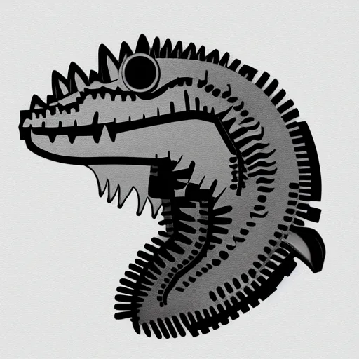 Image similar to cyborg crocodile but minimalistic corporative art, trending on artstation, minimalism