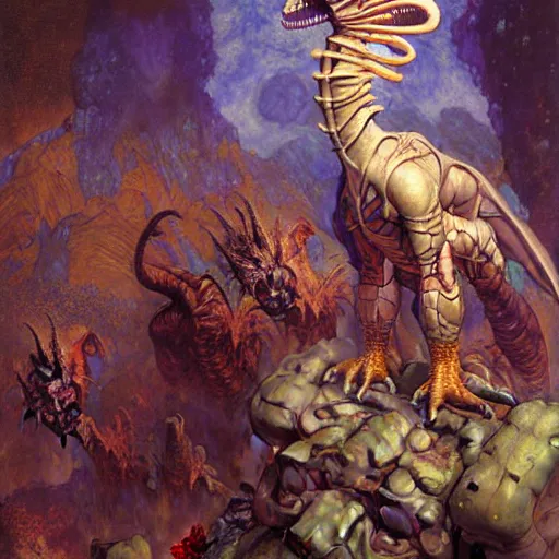 Image similar to portrait aerodactyl dinosaur mutant xmen. shadowrun furaffiniy cyberpunk fantasy highly detailed painting by gaston bussiere craig mullins jc leyendecker gustav klimt artgerm greg rutkowski john berkey, bergey, craig mullins, ruan jia, raymond swanland, jeremy mann, tom lovell, alex malveda