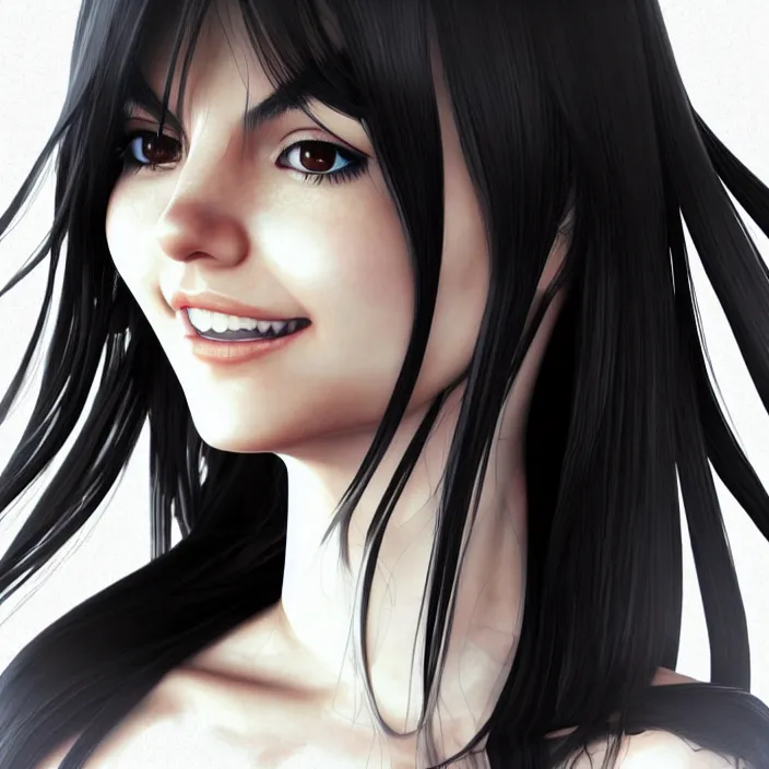 Image similar to portrait of victoria justice, by katsuhiro otomo, yoshitaka amano, nico tanigawa, and artgerm rendered with 3 d effect, sweet artpiece.