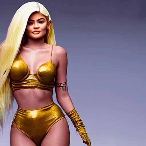 Image similar to still photo of kylie jenner in the fifth element