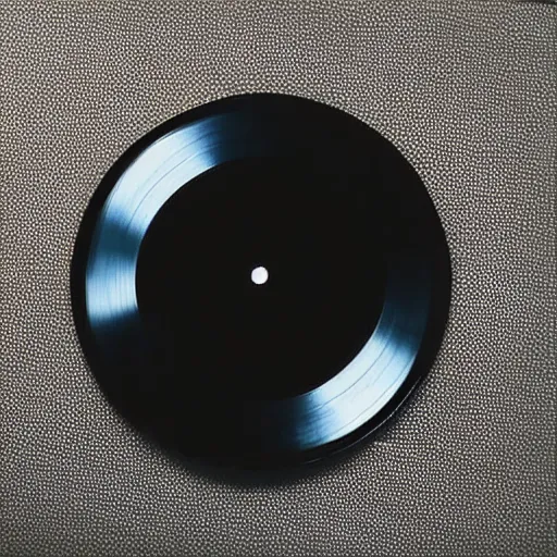 Image similar to a photograph of a black framed vinyl record