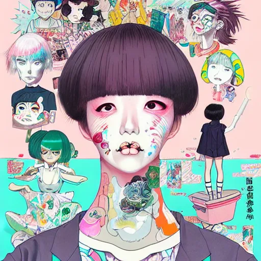 Prompt: personification of trashcan as a person, style of yoshii chie and hikari shimoda and martine johanna and studio ghibli, highly detailed