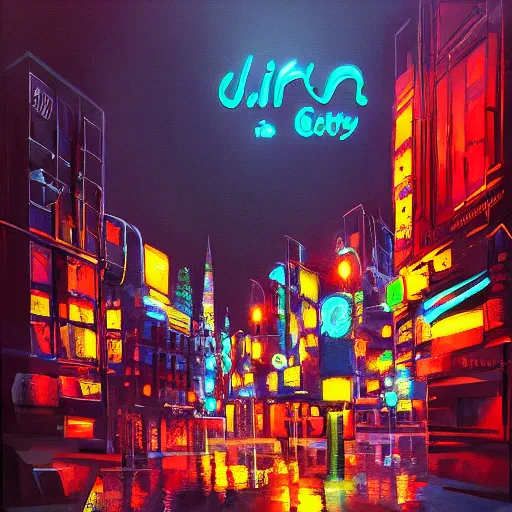 Image similar to Neon city, Sergey Zabelin,