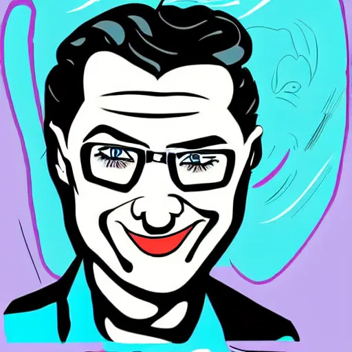 Image similar to amazing handsome male, pop art cartoon style, portait, cartton network