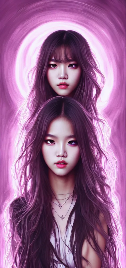 Image similar to lalisa manoban of blackpink, grim reaper costume, tarot card, highly detailed, digital painting, smooth, sharp focus, illustration, ultra realistic, 8 k, art by artgerm and alphonse mucha