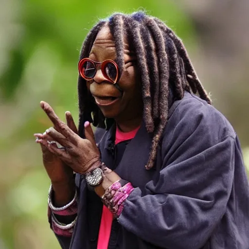 Prompt: whoopi goldberg as a bird