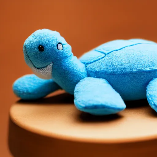 Image similar to a photograph of a turtle plush toy, he is happily playing drums, vivid color, 50mm, depth of field