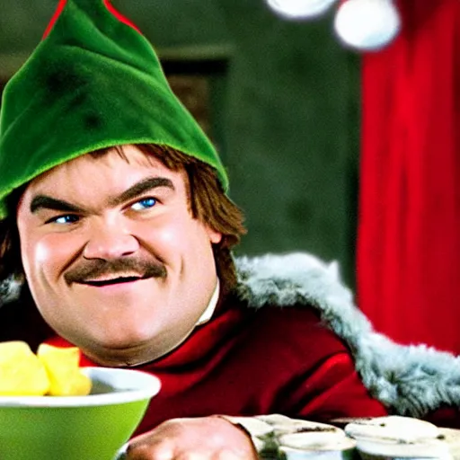 Image similar to jack black as buddy the elf