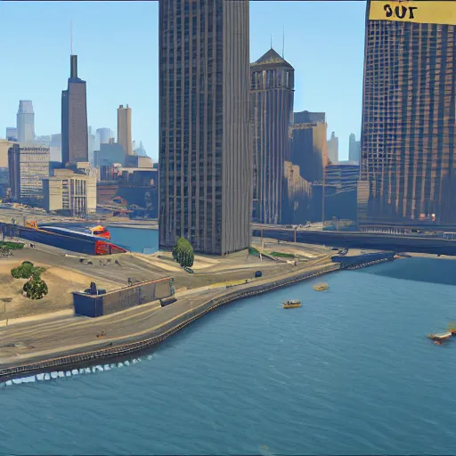 Image similar to in - game screenshot of grand theft auto 5 : chicago edition