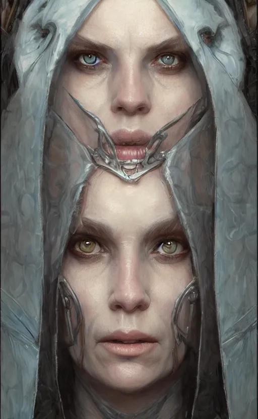Prompt: ghost lady as a realistic fantasy d & d character, closeup portrait art by donato giancola and greg rutkowski, realistic face, digital art, trending on artstation, symmetry!!