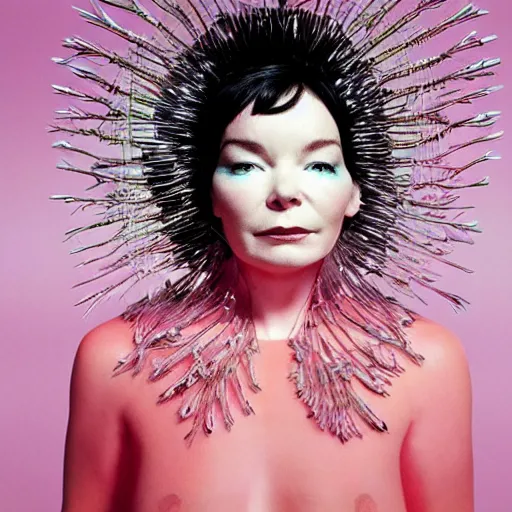 Prompt: bjork album cover