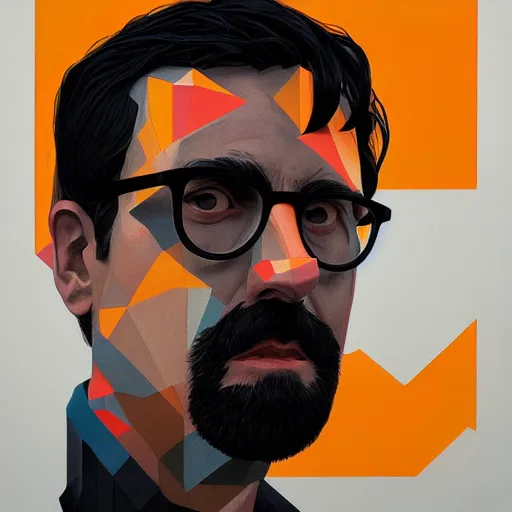 Image similar to Steeve Carell profile picture by Sachin Teng, asymmetrical, Organic Painting , Matte Painting, geometric shapes, hard edges, graffiti, street art:2 by Sachin Teng:4