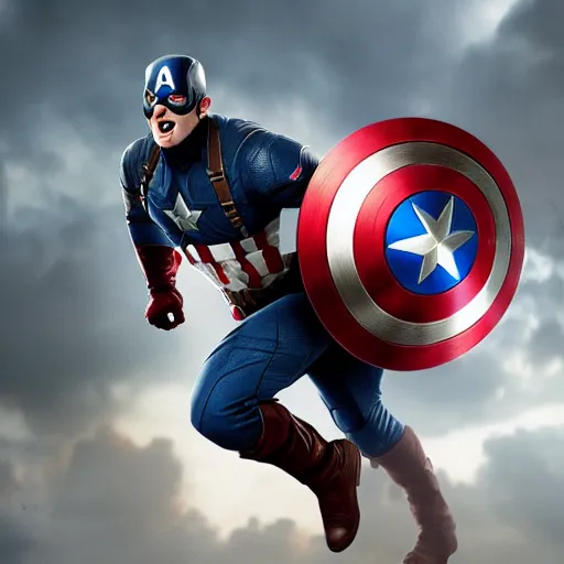 Prompt: Boogie2988 as Captain America, epic, movie still, photorealistic, cinematic, 8k,