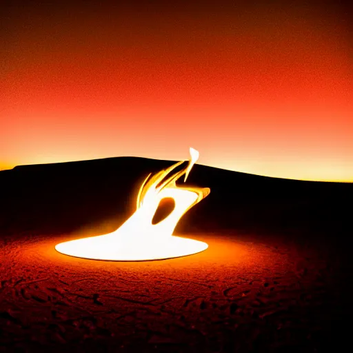 Prompt: zaha hadid, dancefloor kismet, fire, night, the australian desert, xf iq 4, 1 5 0 mp, 5 0 mm, f 1. 4, iso 2 0 0, 1 / 1 6 0 s, dawn, golden ratio, rule of thirds