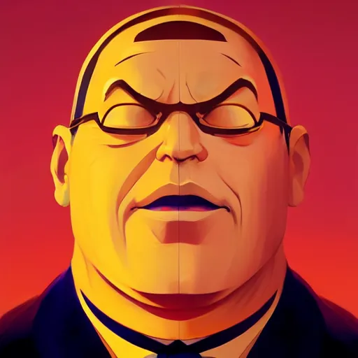 Image similar to face icon stylized minimalist goldfinger, loftis, cory behance hd by jesper ejsing, by rhads, makoto shinkai and lois van baarle, ilya kuvshinov, rossdraws global illumination