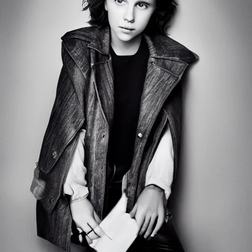 Image similar to photoshoot of Millie Bobby Brown