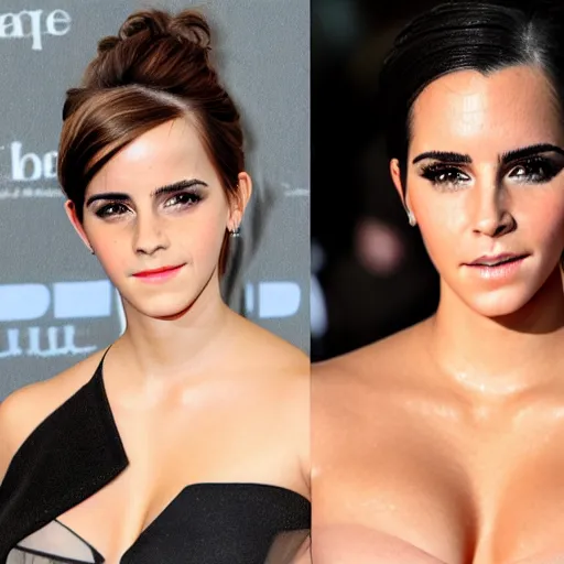 Image similar to emma watson mixed with kim kardashian