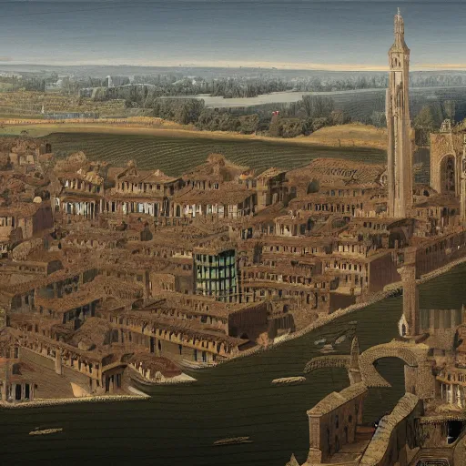 Prompt: A detailed matte painting of Ravenna in the 17th century, trending on artstation
