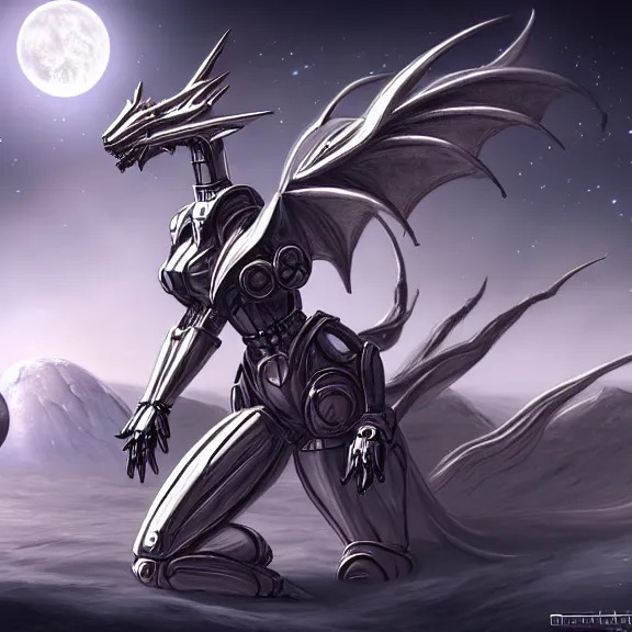 Image similar to goddess shot, galactic sized stunning beautiful anthropomorphic robot mecha female dragon, in space, larger than planets, holding the earth, the earth a mere marble in her claws, detailed silver armor, epic proportions, epic scale, detailed digital art, furry, macro art, dragon art, giantess, warframe fanart, furaffinity, deviantart, realistic