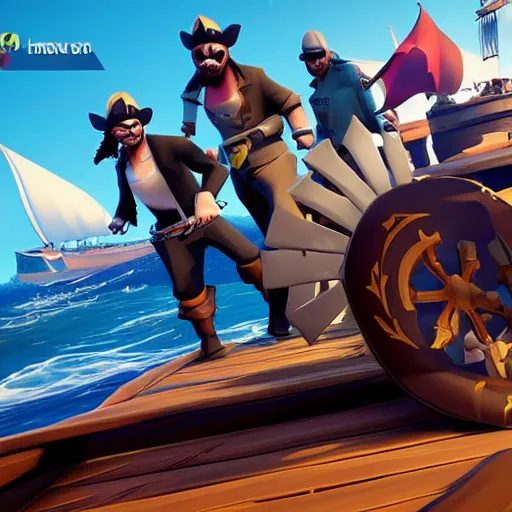 Prompt: a racing game set in sea of thieves