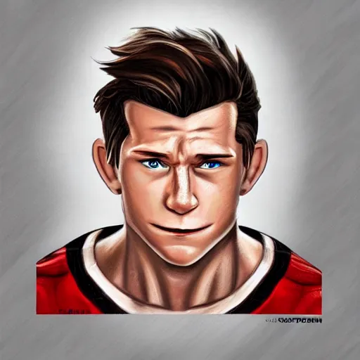 Image similar to tom holland portrait as mr incredible, hd, photorealistic portrait