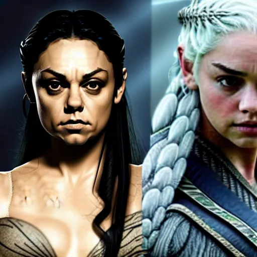 Image similar to mila kunis as daenerys targaryen