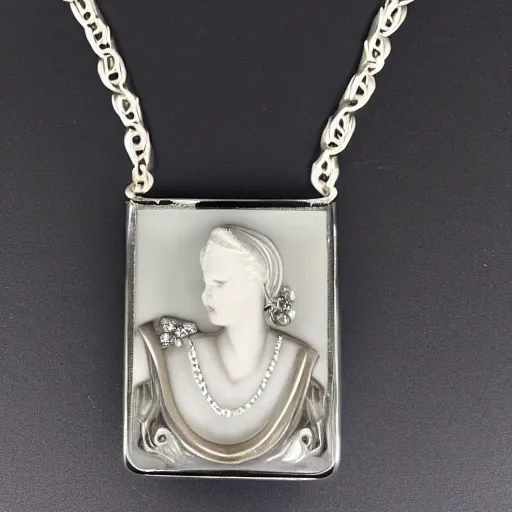 Prompt: detailed necklace in style of rene lalique sharp focus 8 k