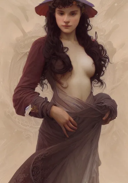 Image similar to emily willis, intricate, elegant, highly detailed, digital painting, artstation, concept art, smooth, sharp focus, illustration, art by artgerm and greg rutkowski and alphonse mucha and william - adolphe bouguereau