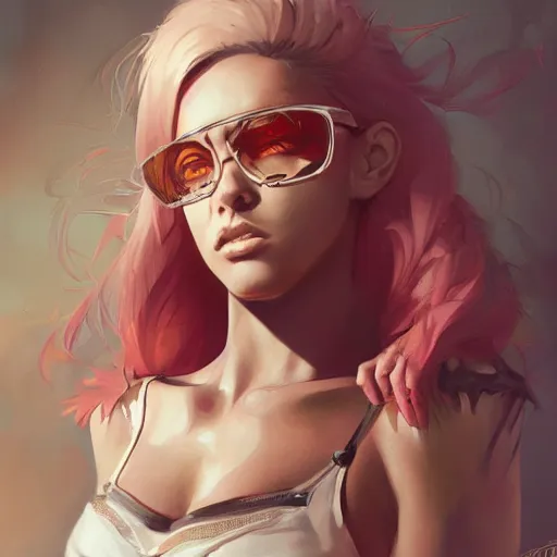 Prompt: highly detailed portrait of a punk young lady by by Loish, Artgerm,Greg Tocchini, Greg Rutkowski, 4k resolution