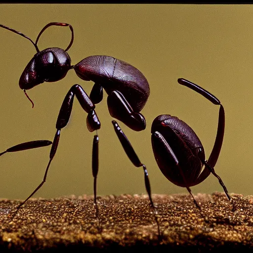 Image similar to electron microscopy of an ant, by david lachapelle