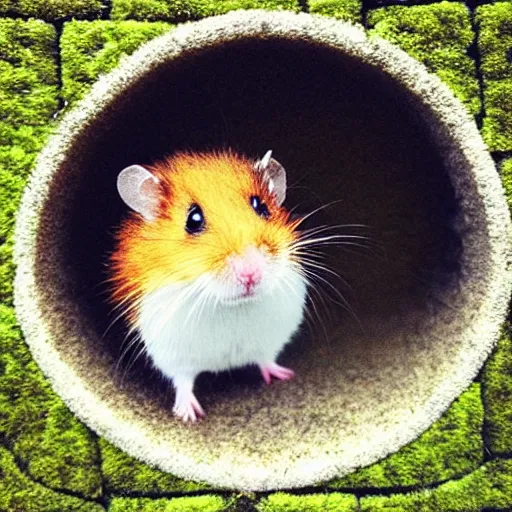 Image similar to “ little hamster in a hole in a golf terrain ”