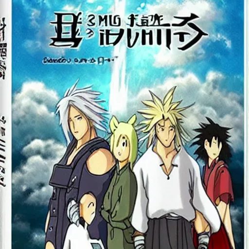 Image similar to cloud ff 7 anime, studio ghibli