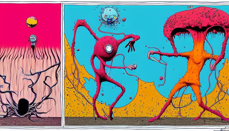 Image similar to the two complementary forces that make up all aspects and phenomena of life, by alex pardee