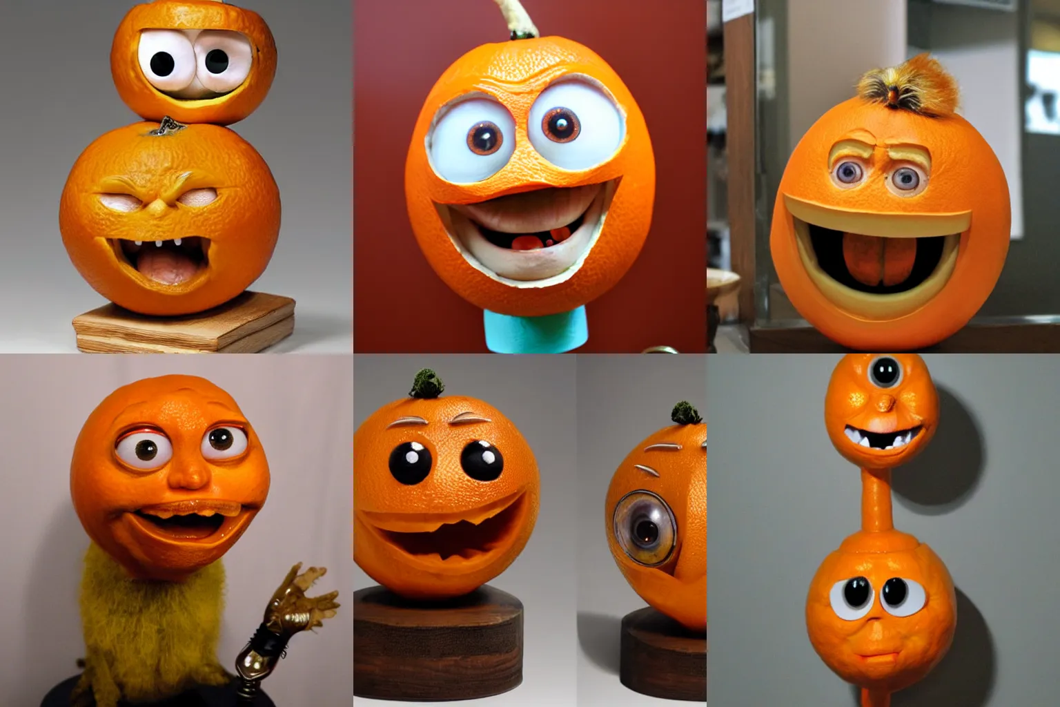 Prompt: a taxidermized annoying orange