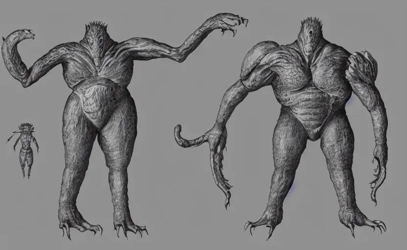 Image similar to scientific illustration of giant monster anatomy, how the legs would support the weight of a monster hundreds of tons heavy