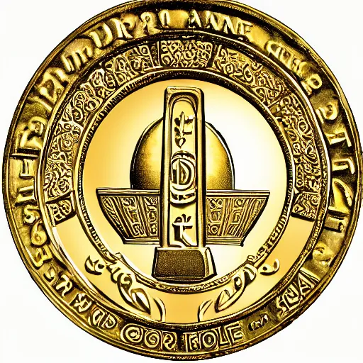 Image similar to gold coin design for the holy grail