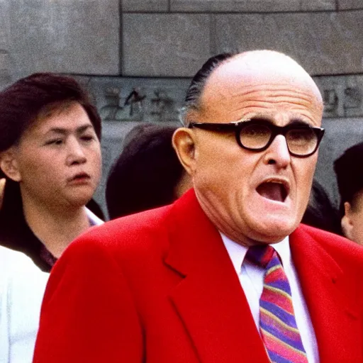 Image similar to Rudy Giuliani tiananmen square 1989