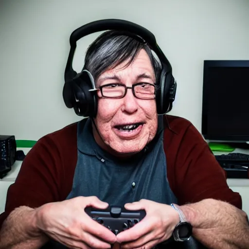 Prompt: portrait of the last living gamer by new year pictures