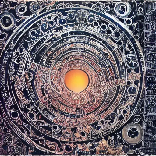 Image similar to source : google image ) style in. surrounded by eugeniusz zakaria and taro okamoto and gal barkan at sunset on junean amazing painting of ancient alien filigree and marble monuments by a seahorse