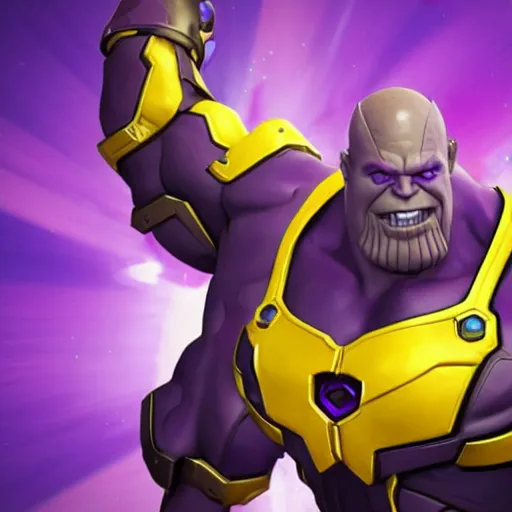 Prompt: Thanos as a character in Overwatch