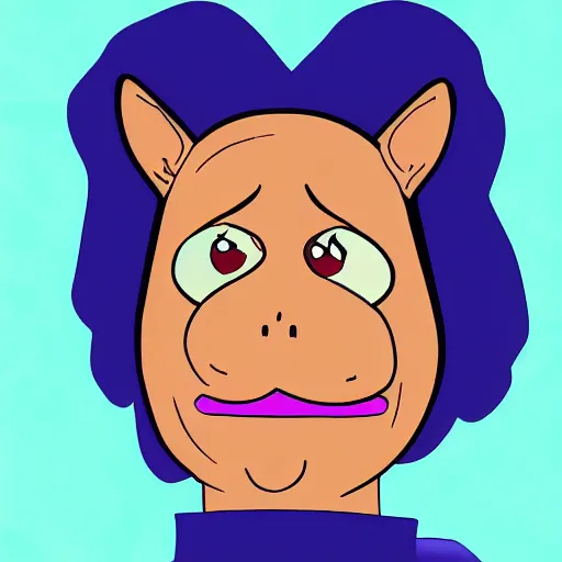 Prompt: bojack horseman style portrait of monica geller