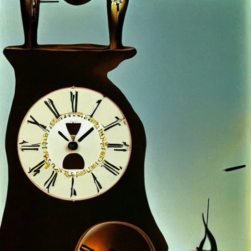 Image similar to melted clock, by salvador dali