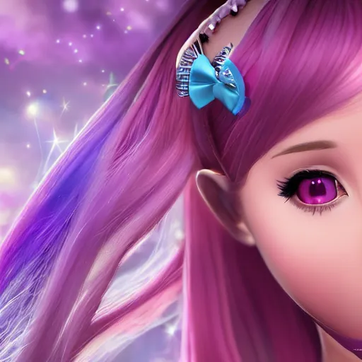 A 3D anime-style girl theme with rainbow colored image generative AI  22876973 Stock Photo at Vecteezy